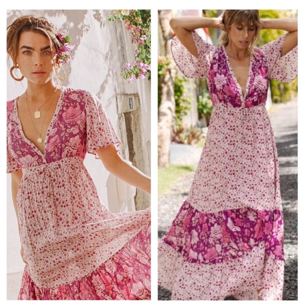 Spell & The Gypsy Winona Maxi Dress in Berry